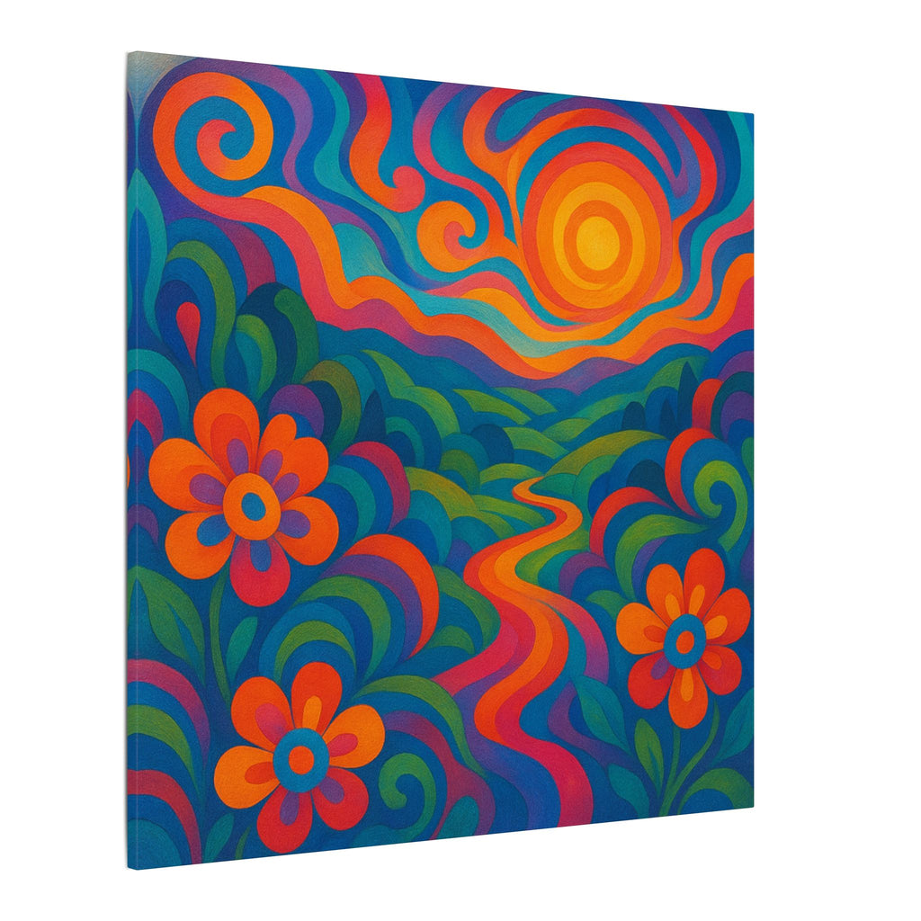 Varm Abstrakt Konst Canvastavla – Matt Stretched Väggkonst