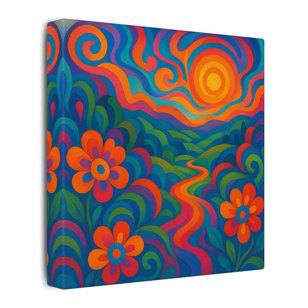 Varm Abstrakt Konst Canvastavla – Matt Stretched Väggkonst