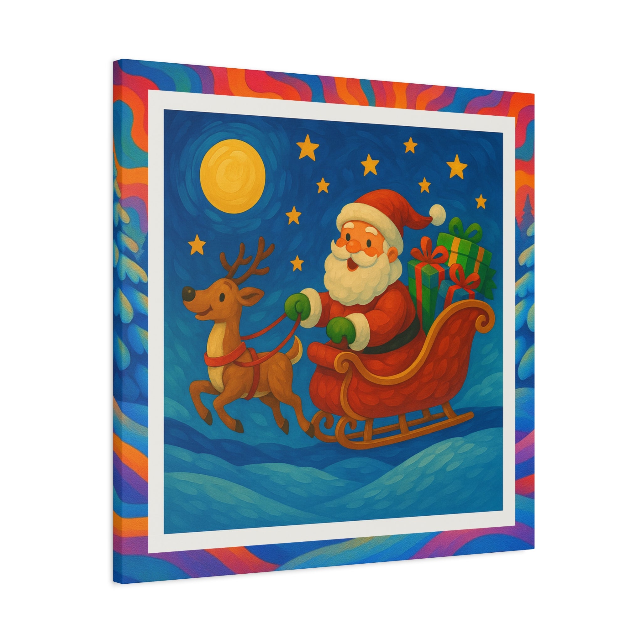 Tomten på Väg – Julmotiv Canvastavla