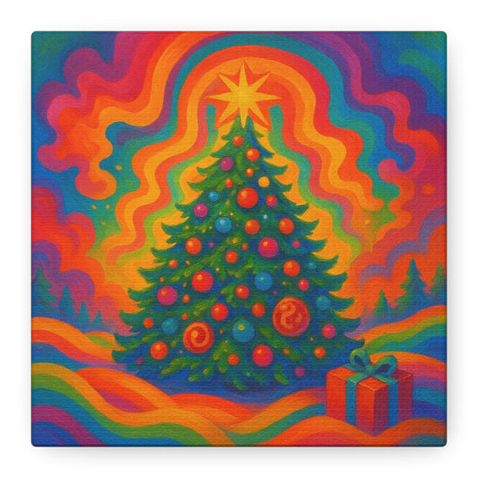 En Vänlig Julklapp Canvastavla – Matt.