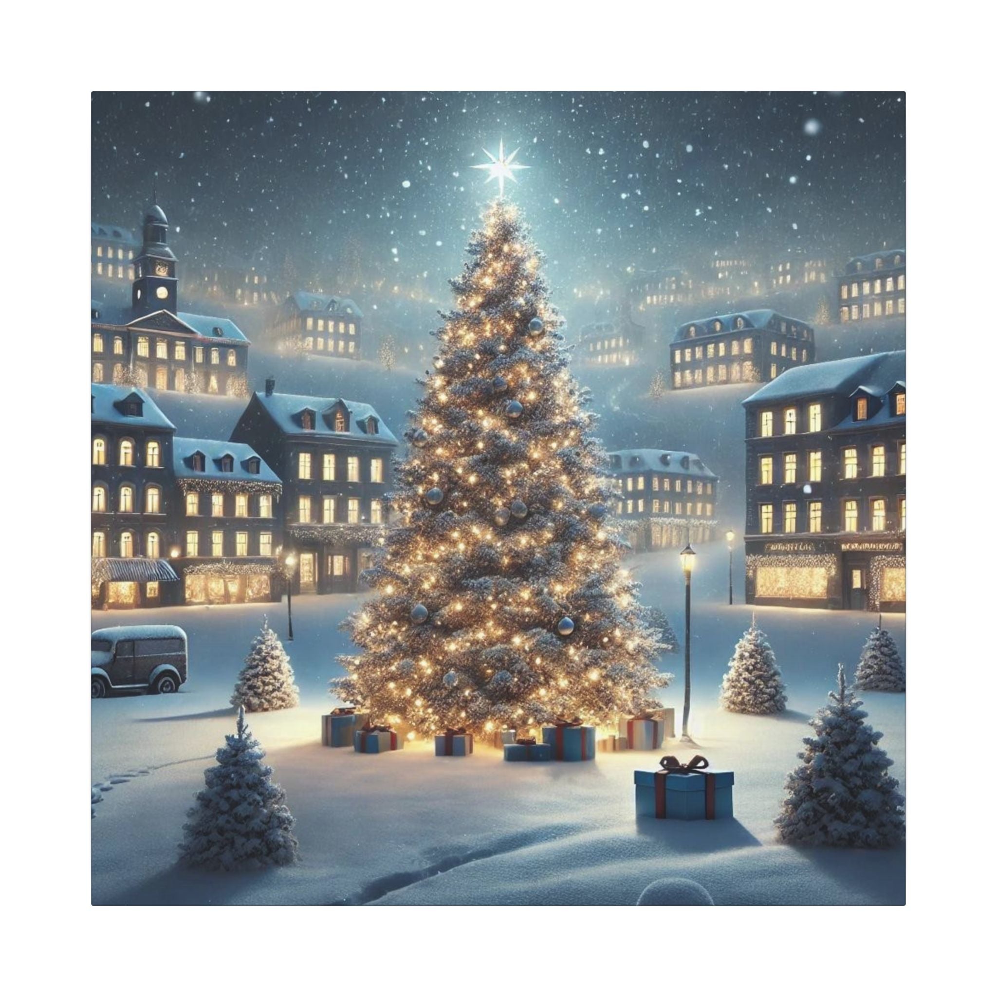 Julsnö Canvastavla – Matt Canvas Väggkonst