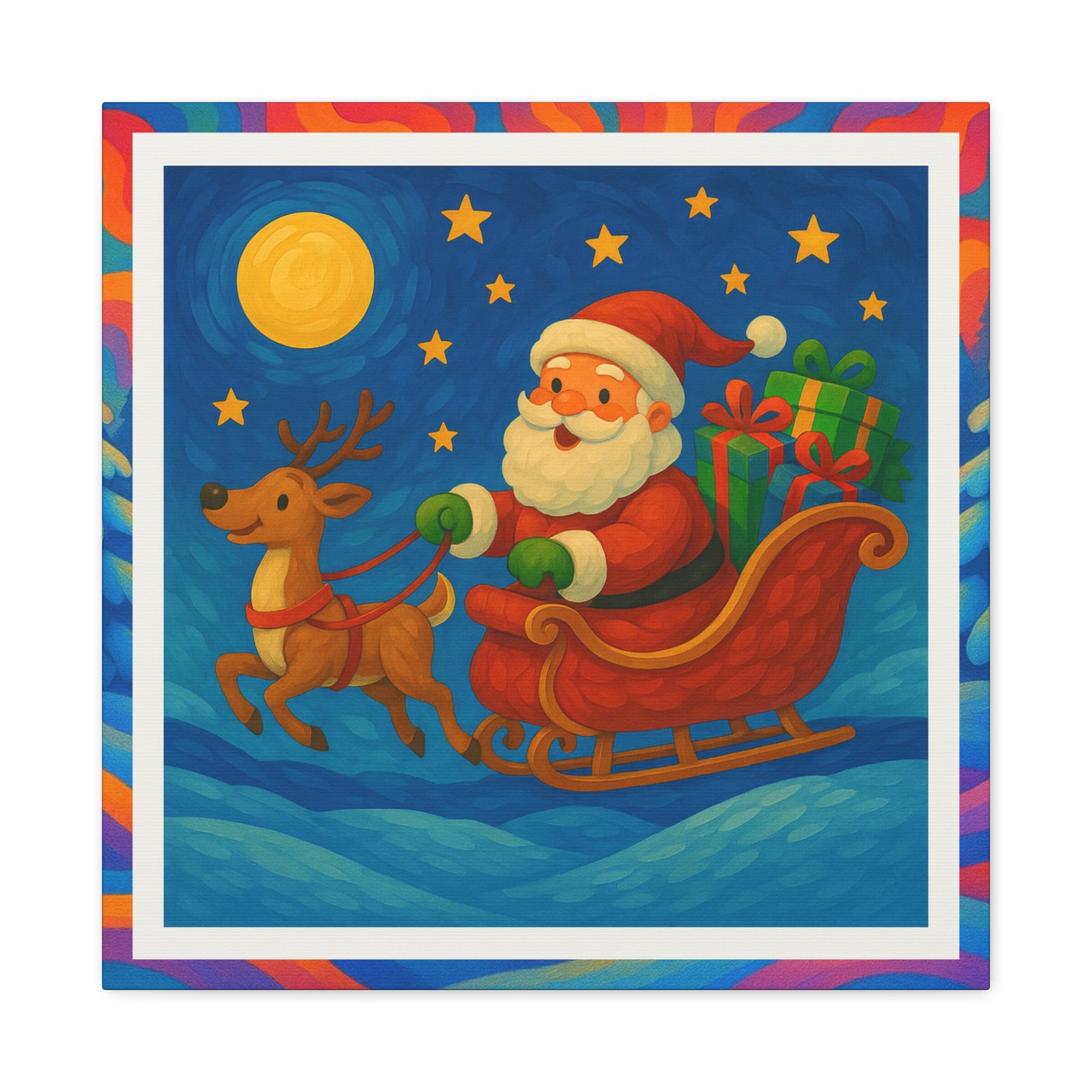 Tomten på Väg – Julmotiv Canvastavla