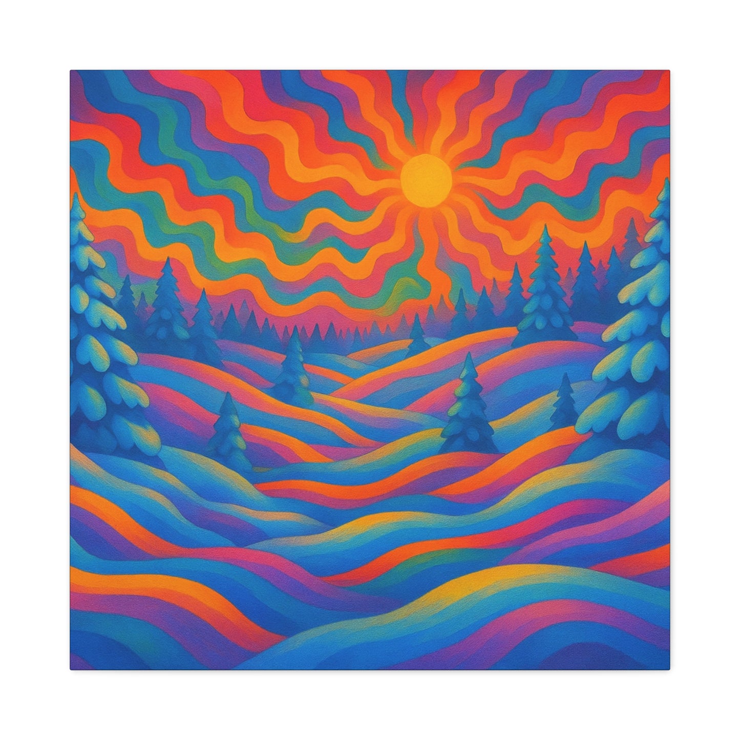 Drömlik Soluppgång Landskapstavla