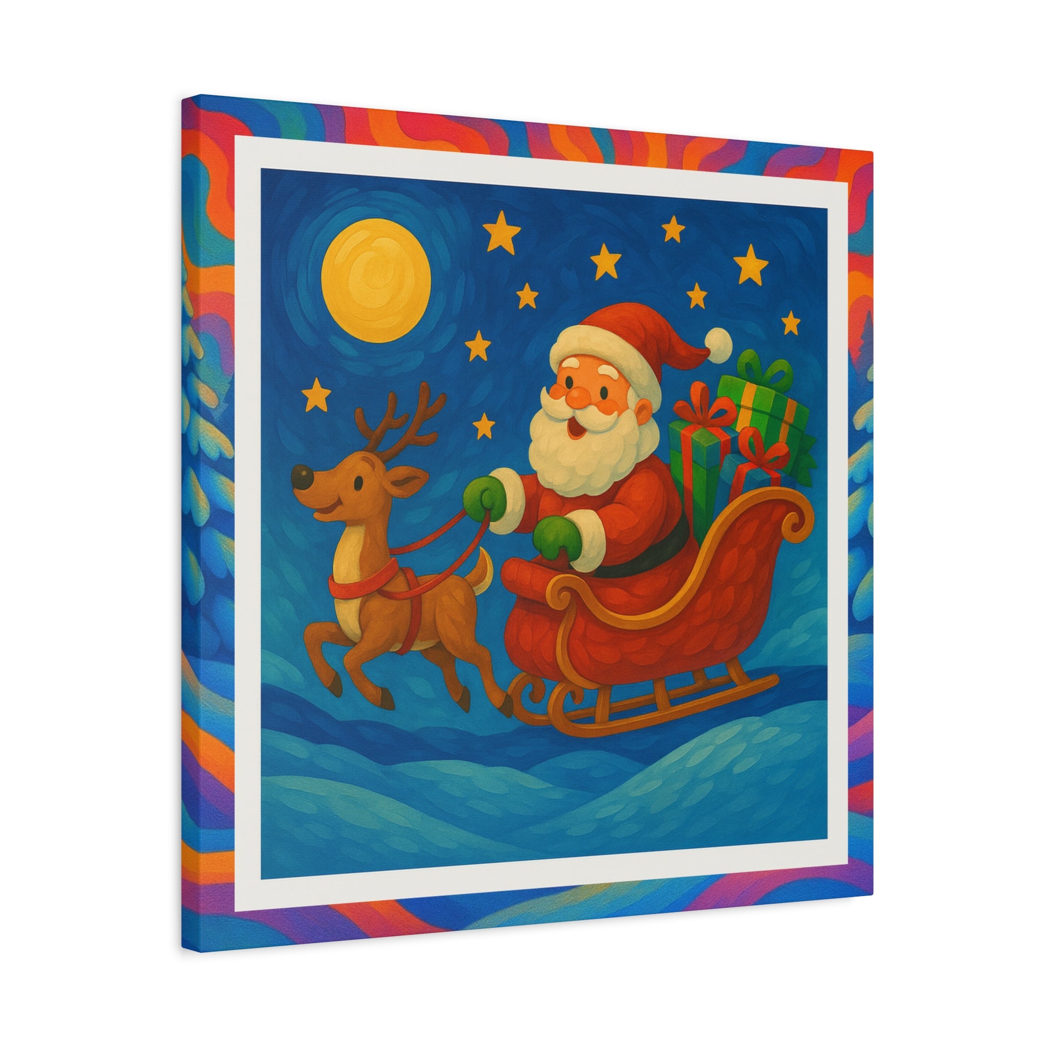 Tomten på Väg – Julmotiv Canvastavla