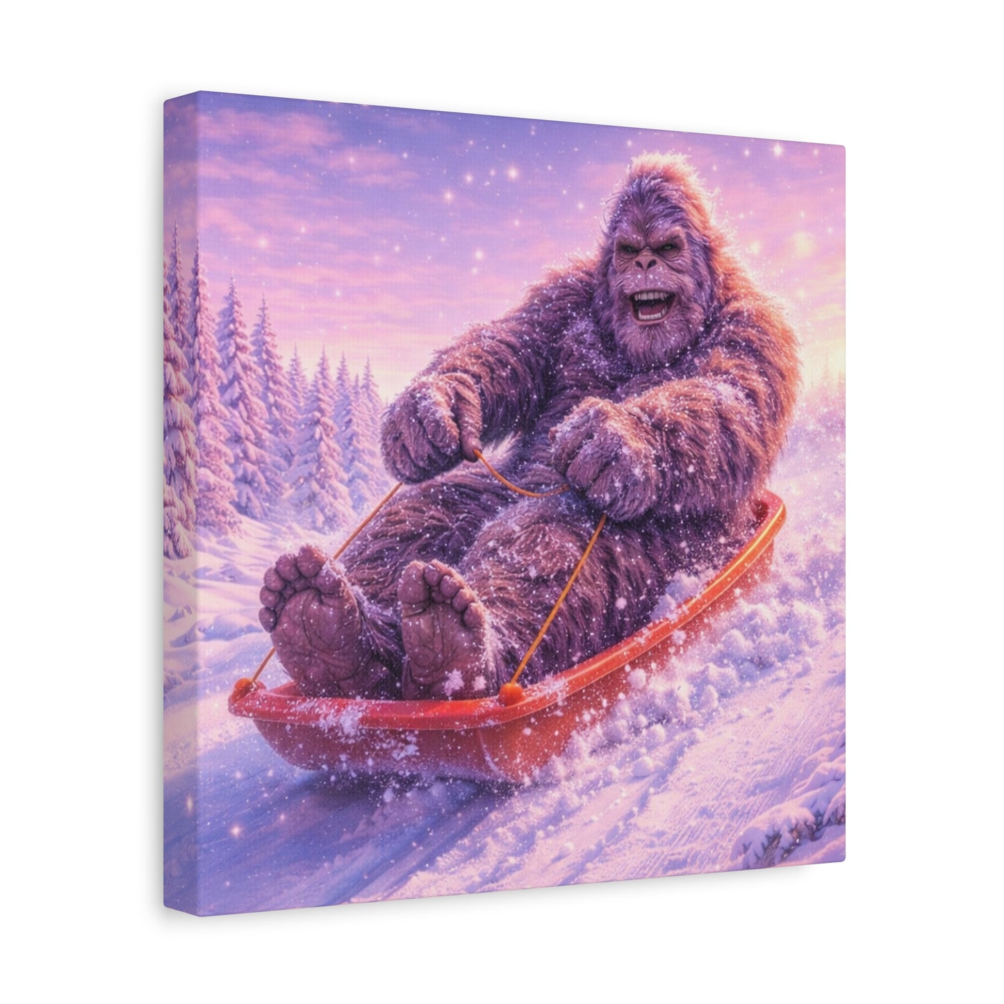 Big Foot på Pulkaäventyr – Canvas