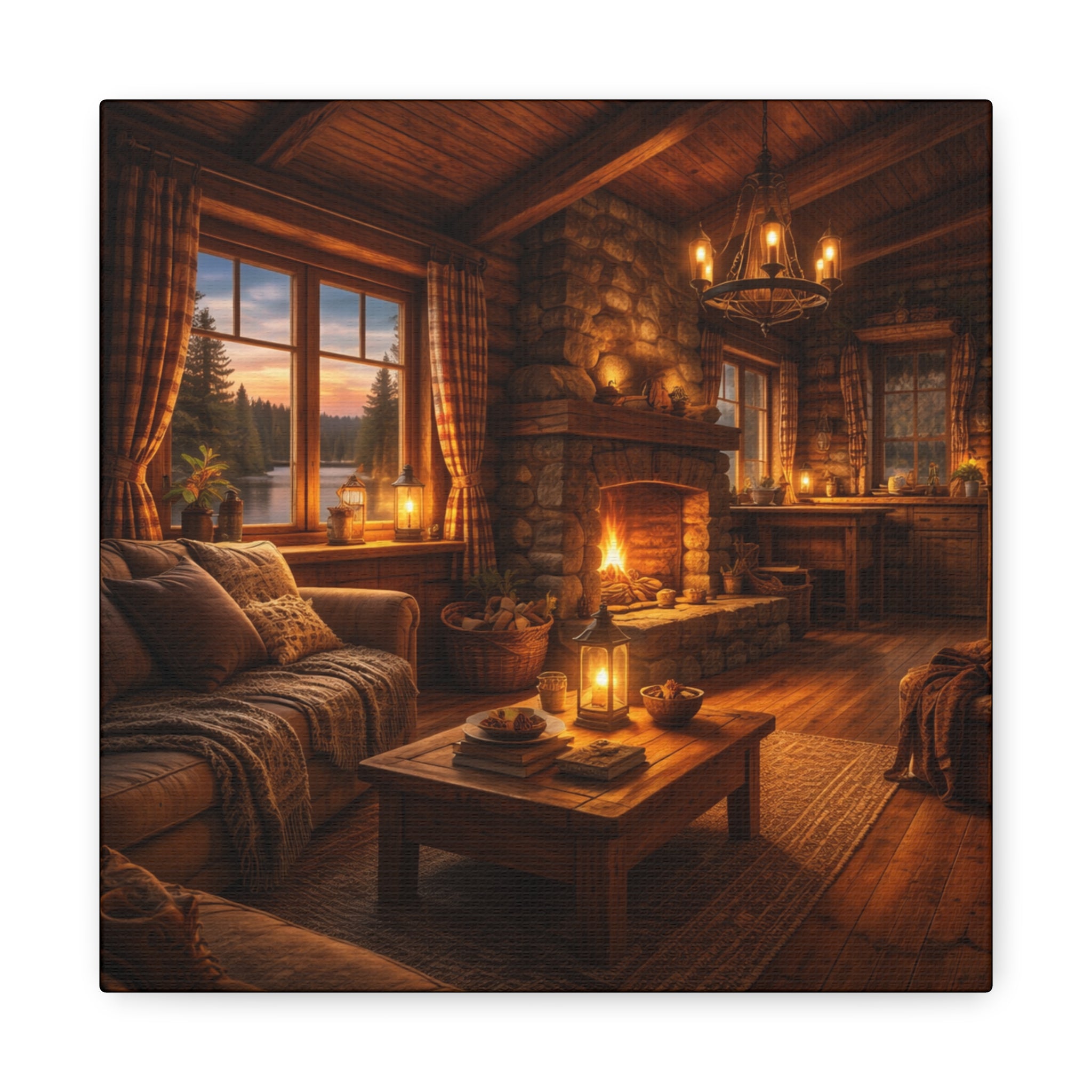 Värmen i Timmerstugan , Canvas.