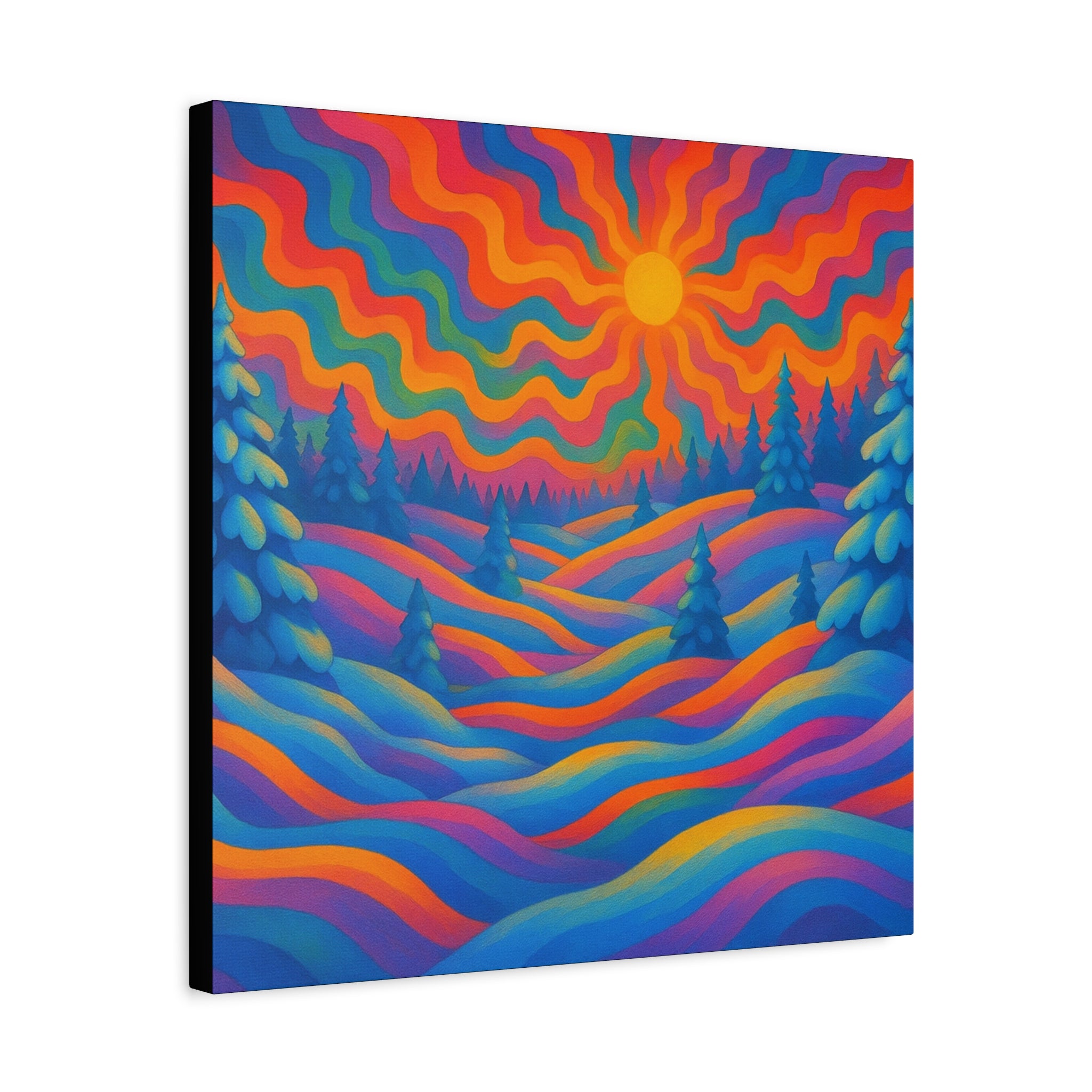 Drömlik Soluppgång Landskapstavla