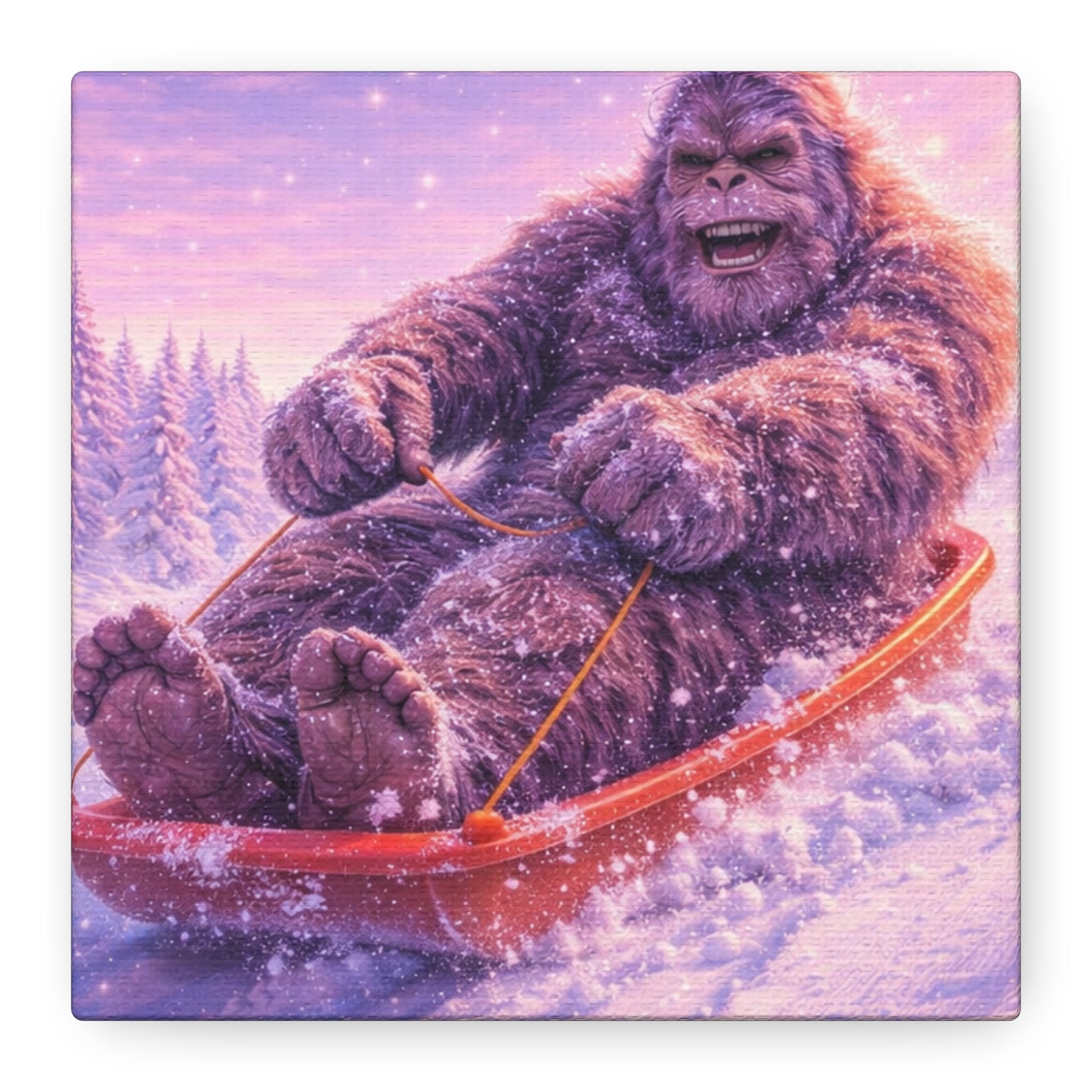 Big Foot på Pulkaäventyr – Canvas