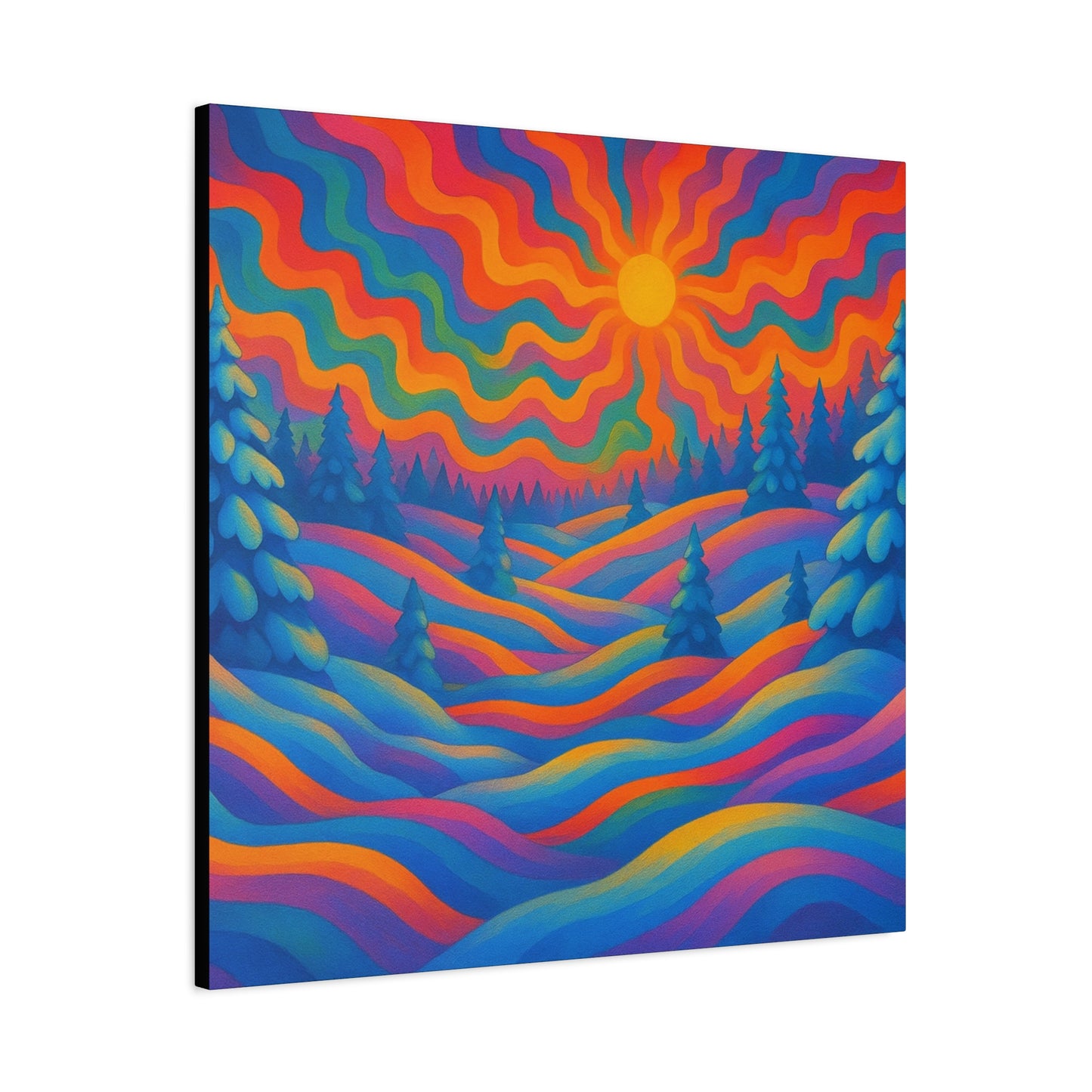 Drömlik Soluppgång Landskapstavla