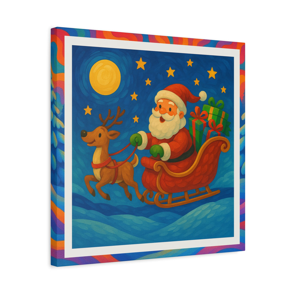 Tomten på Väg – Julmotiv Canvastavla