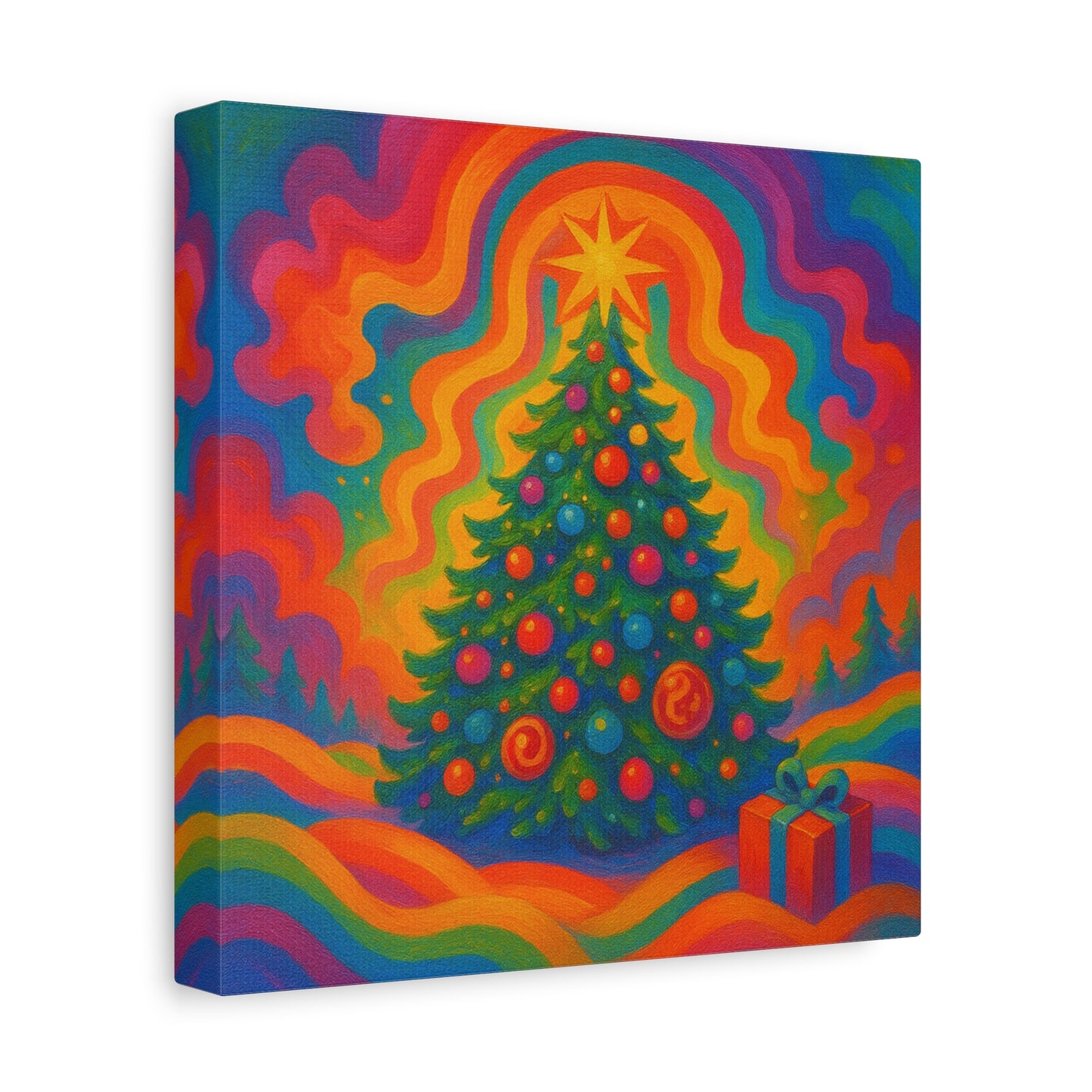 En Vänlig Julklapp Canvastavla – Matt.