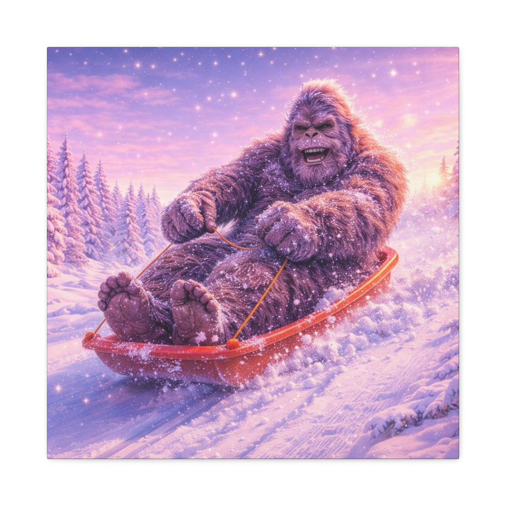 Big Foot på Pulkaäventyr – Canvas