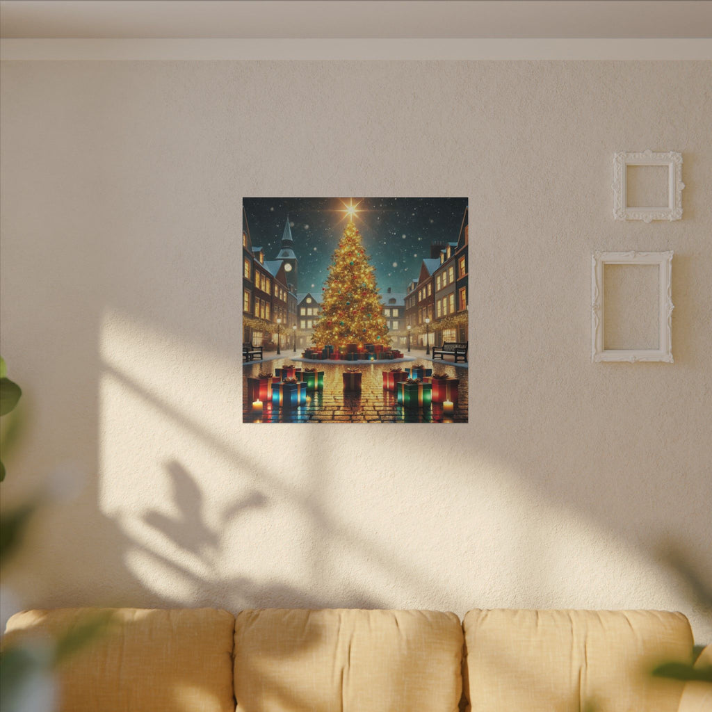 Julcanvas Väggkonst – 'En Underbar och Vänlig Jul'