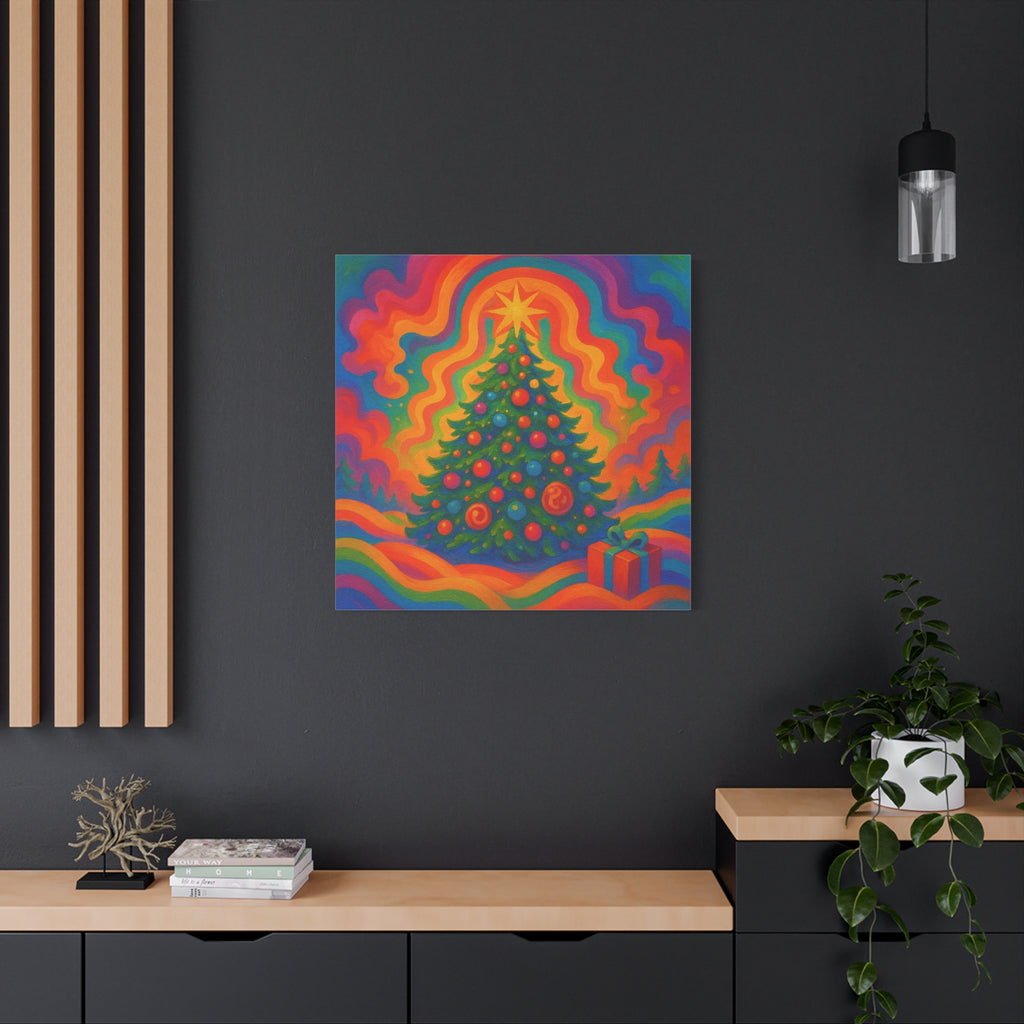 En Vänlig Julklapp Canvastavla – Matt.