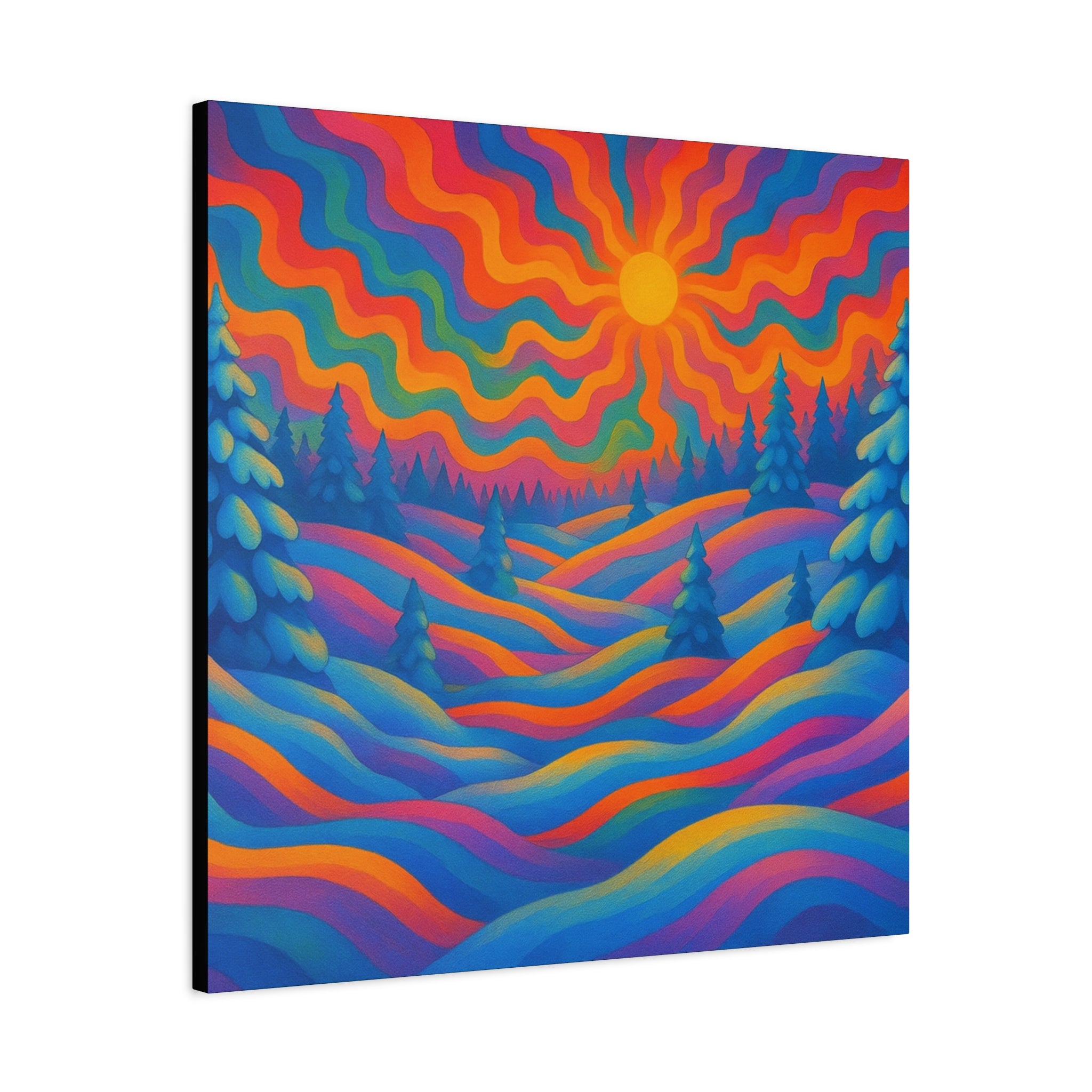 Drömlik Soluppgång Landskapstavla