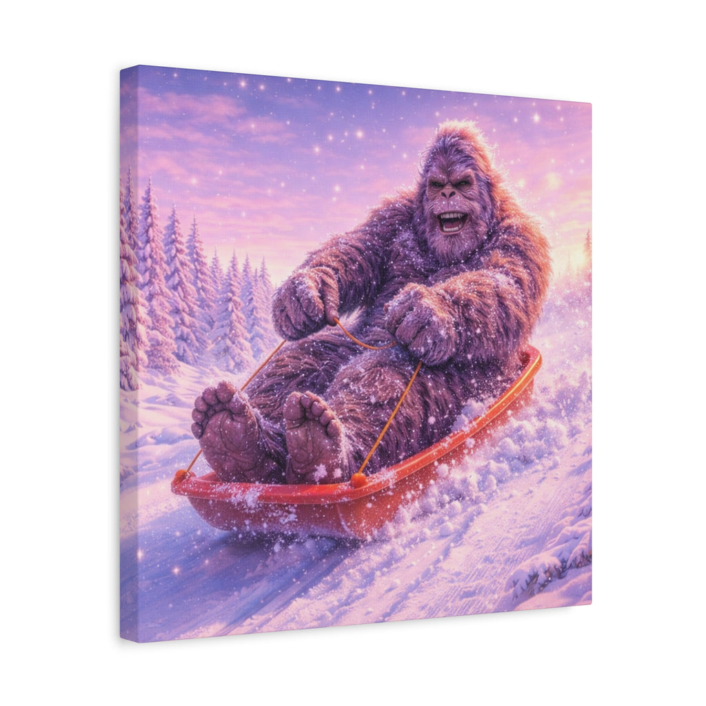 Big Foot på Pulkaäventyr – Canvas