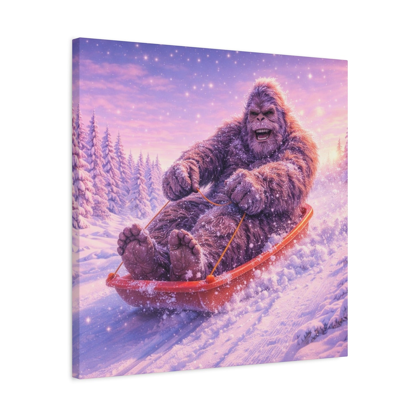 Big Foot på Pulkaäventyr – Canvas