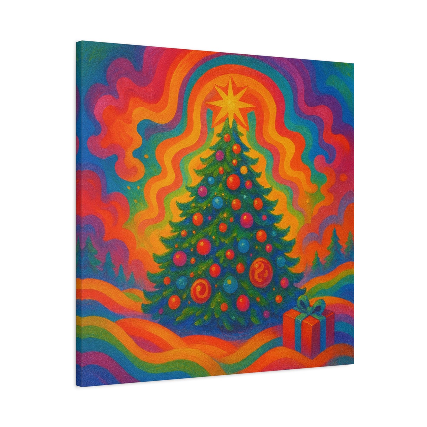 En Vänlig Julklapp Canvastavla – Matt.