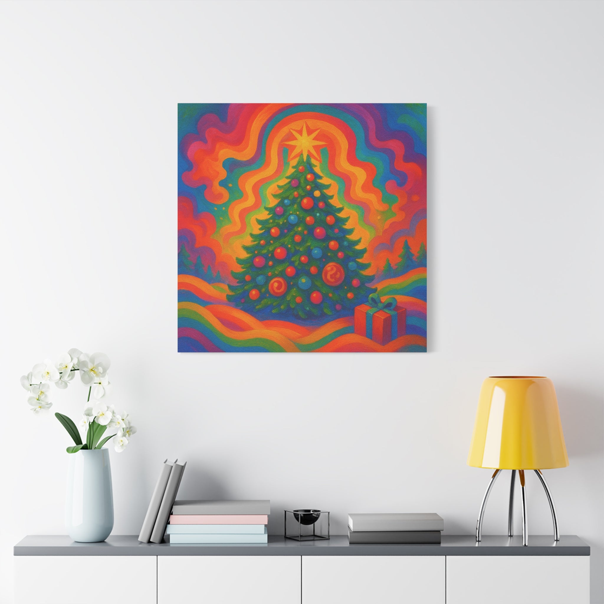 En Vänlig Julklapp Canvastavla – Matt.