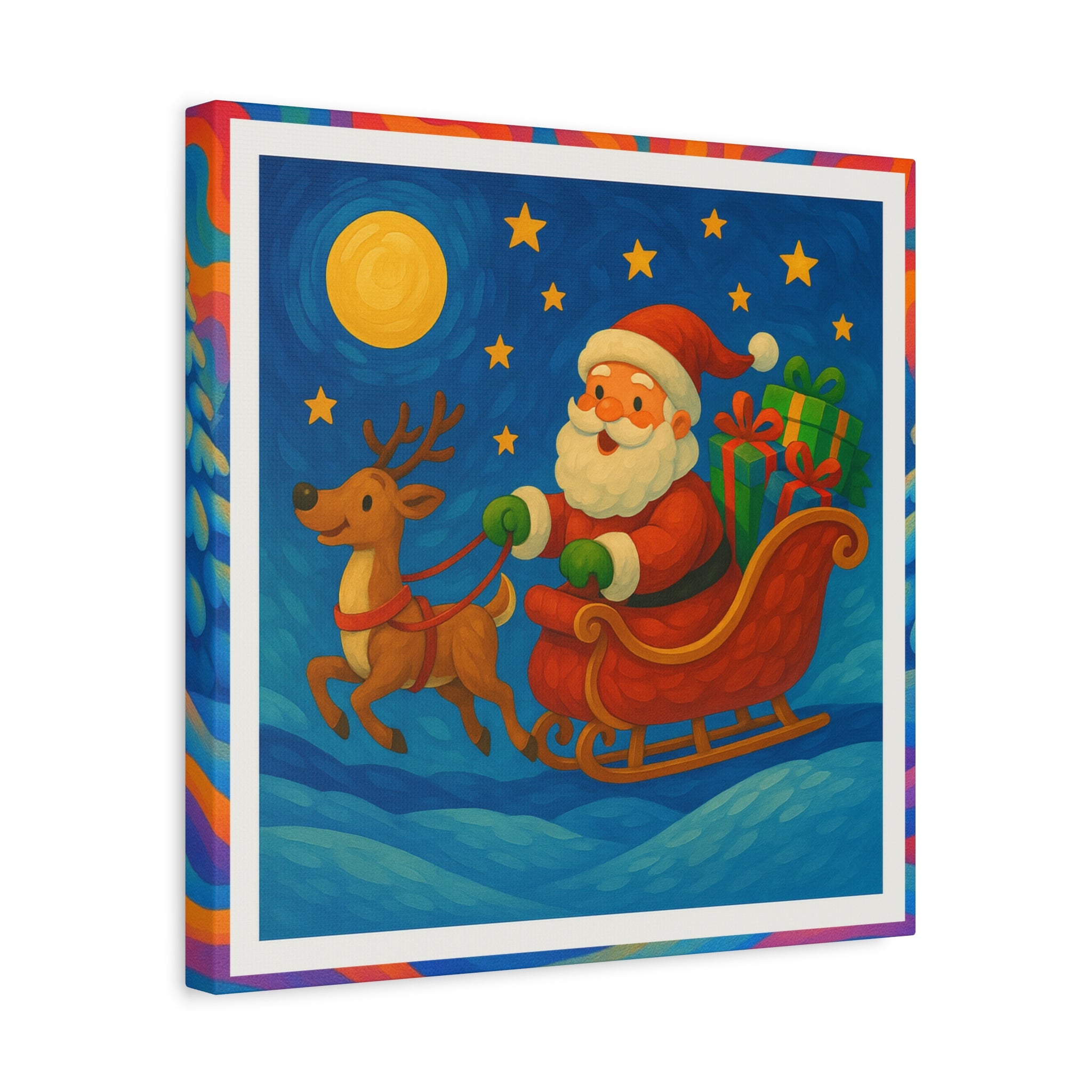 Tomten på Väg – Julmotiv Canvastavla