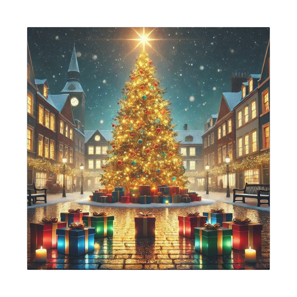 Julcanvas Väggkonst – 'En Underbar och Vänlig Jul'