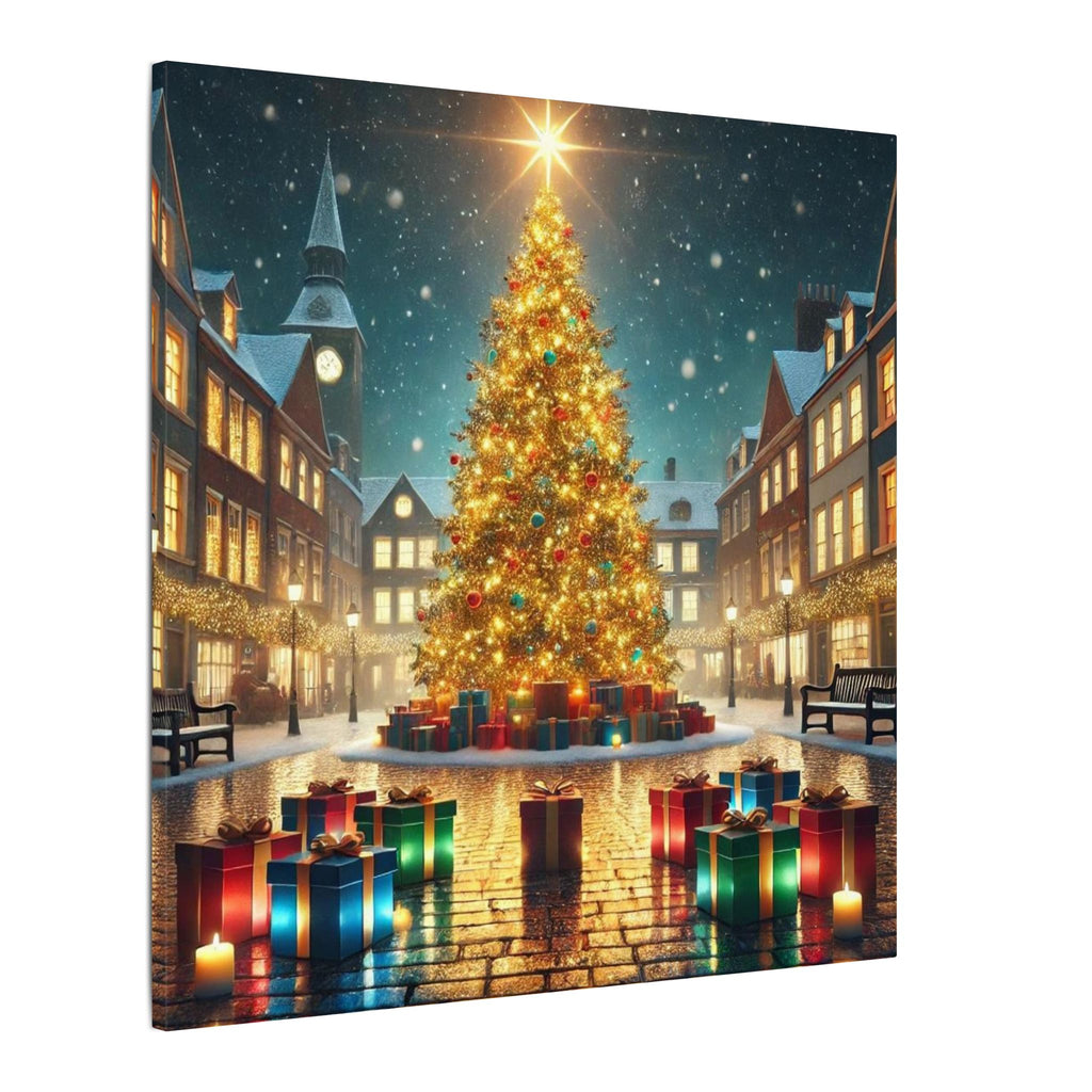Julcanvas Väggkonst – 'En Underbar och Vänlig Jul'