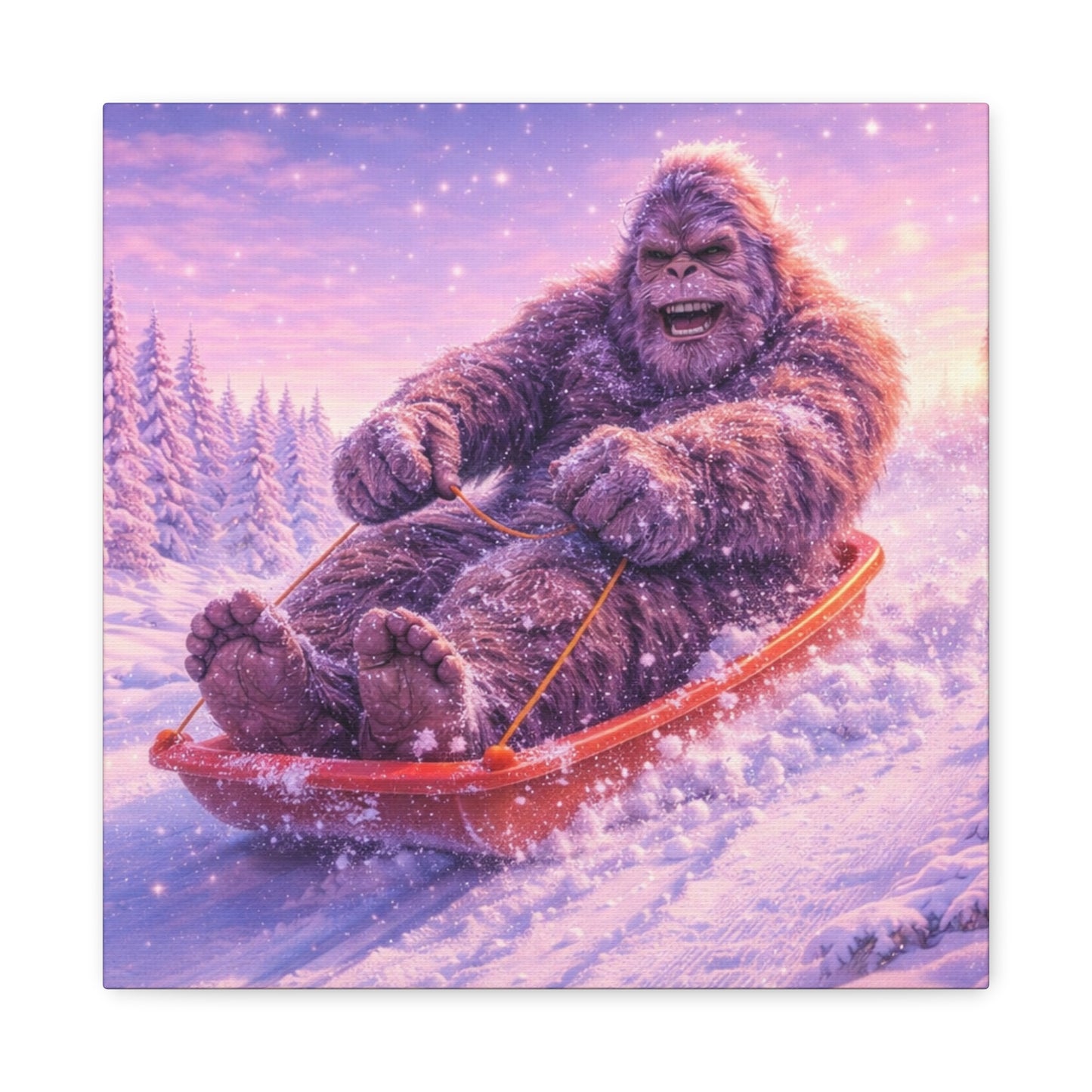 Big Foot på Pulkaäventyr – Canvas