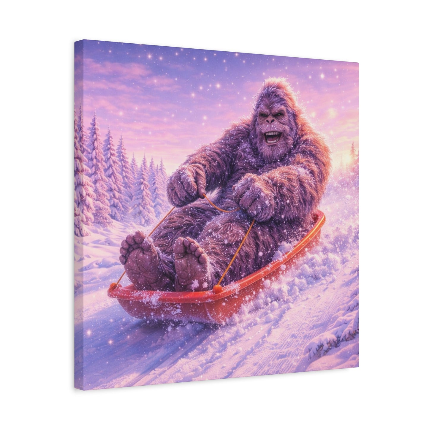 Big Foot på Pulkaäventyr – Canvas