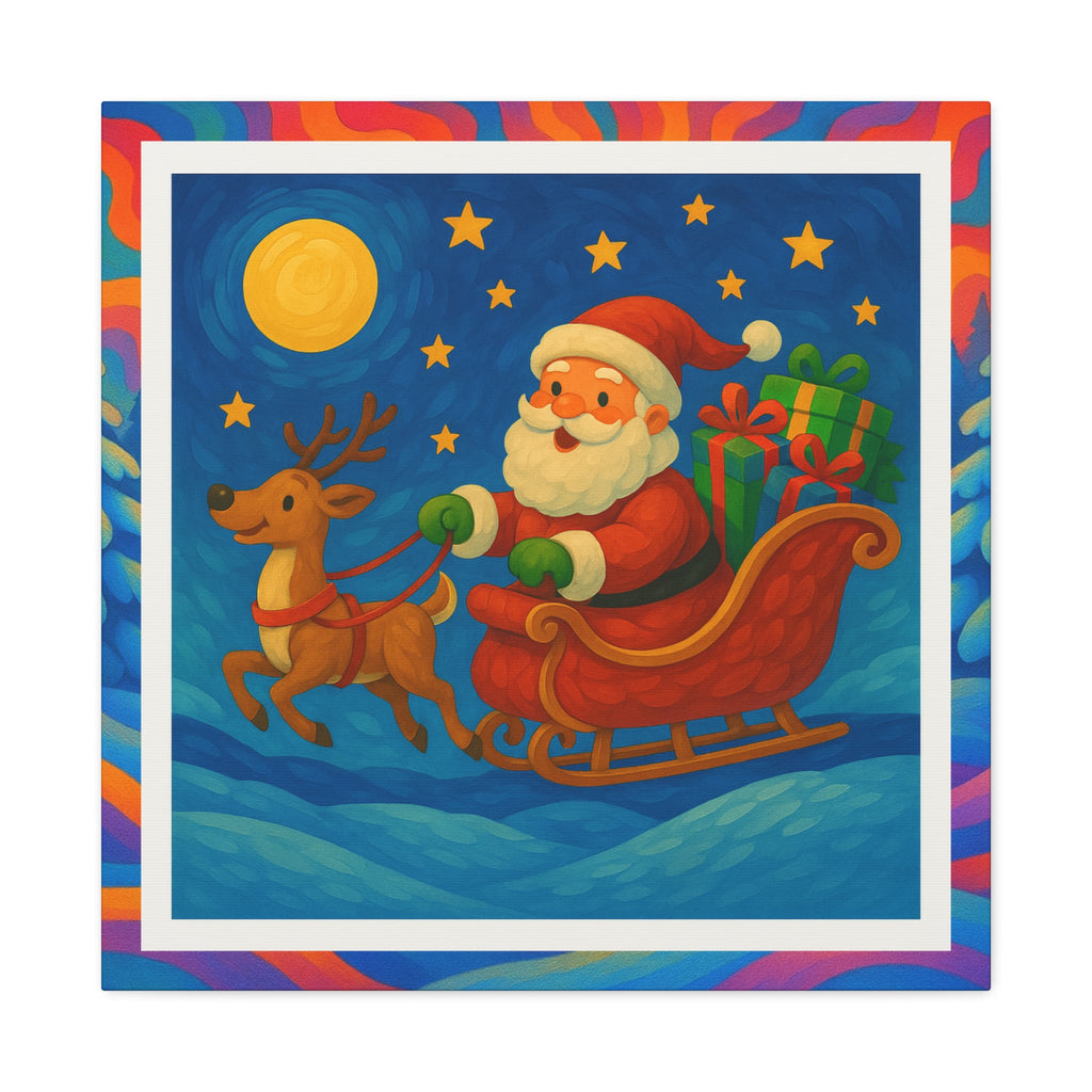 Tomten på Väg – Julmotiv Canvastavla