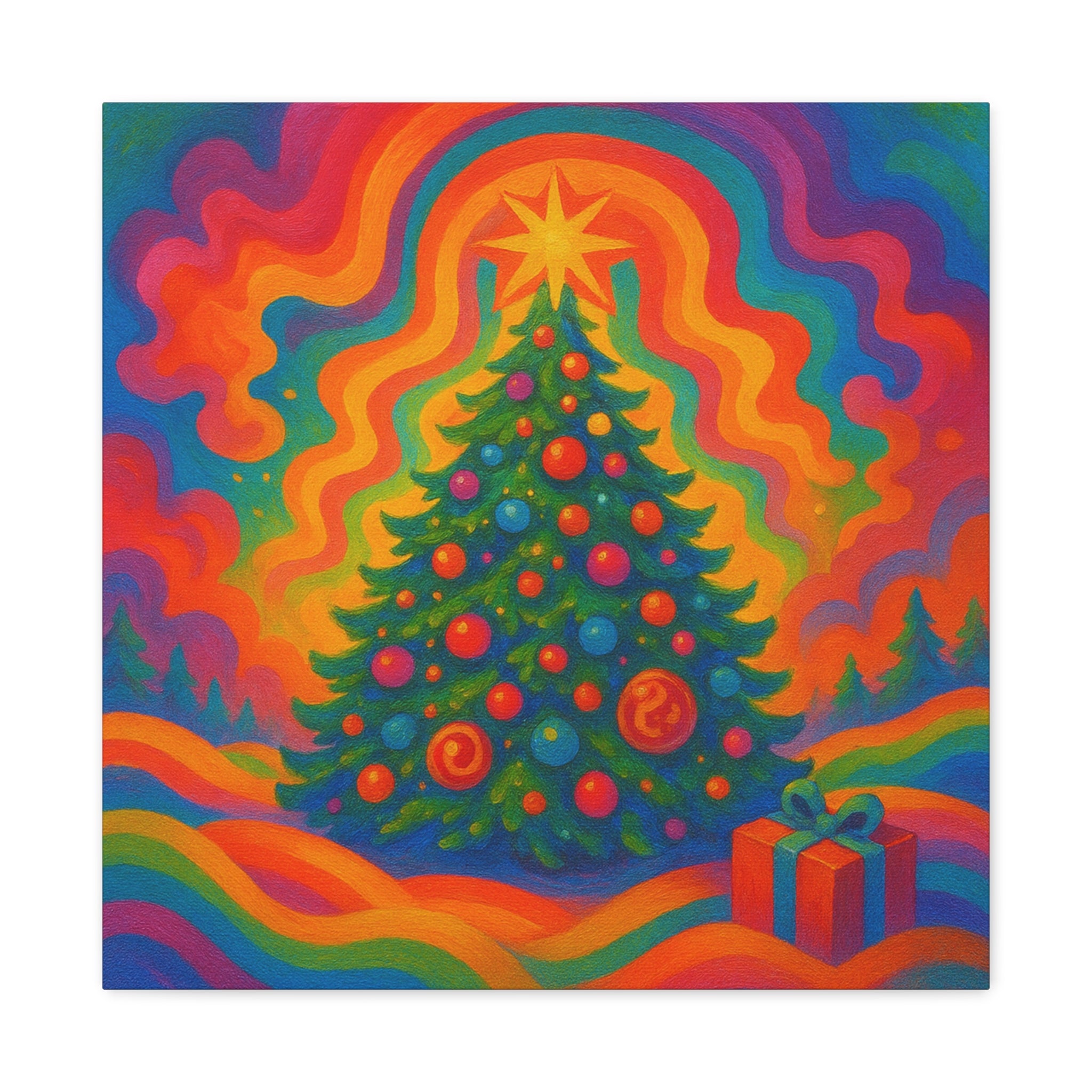 En Vänlig Julklapp Canvastavla – Matt.