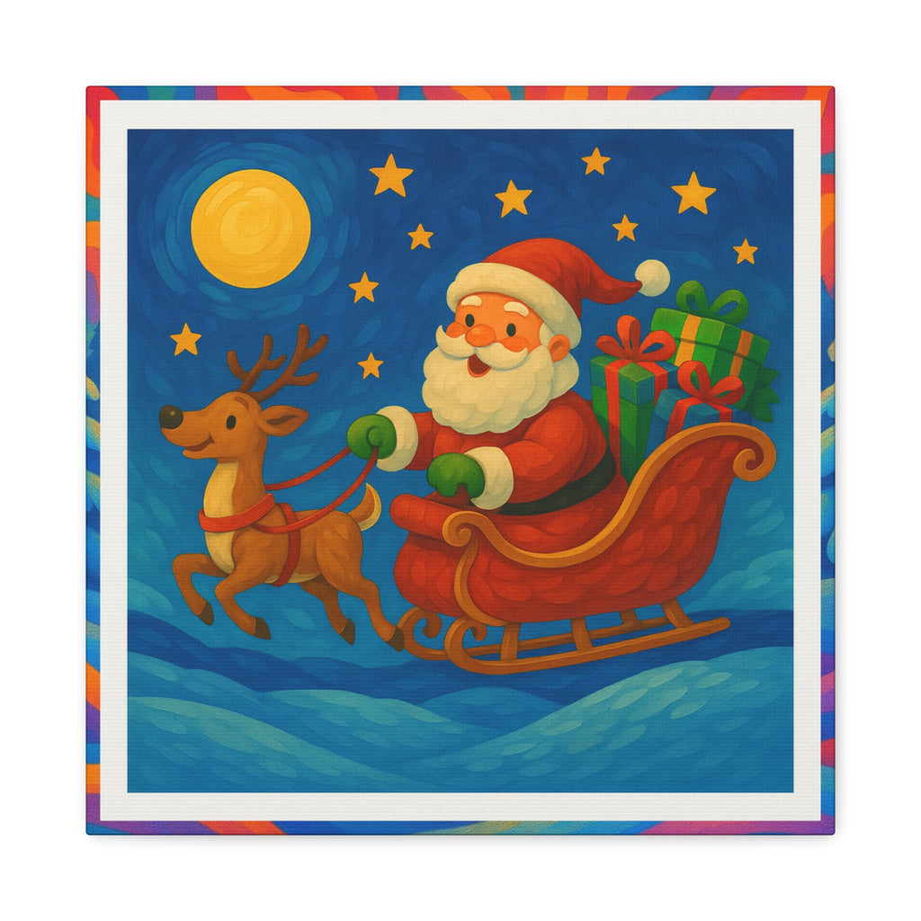 Tomten på Väg – Julmotiv Canvastavla