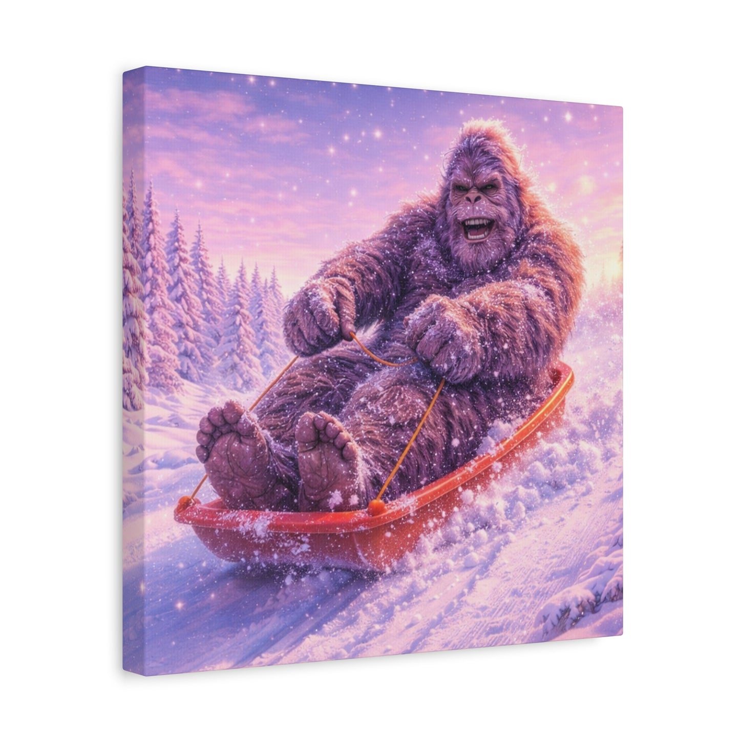 Big Foot på Pulkaäventyr – Canvas