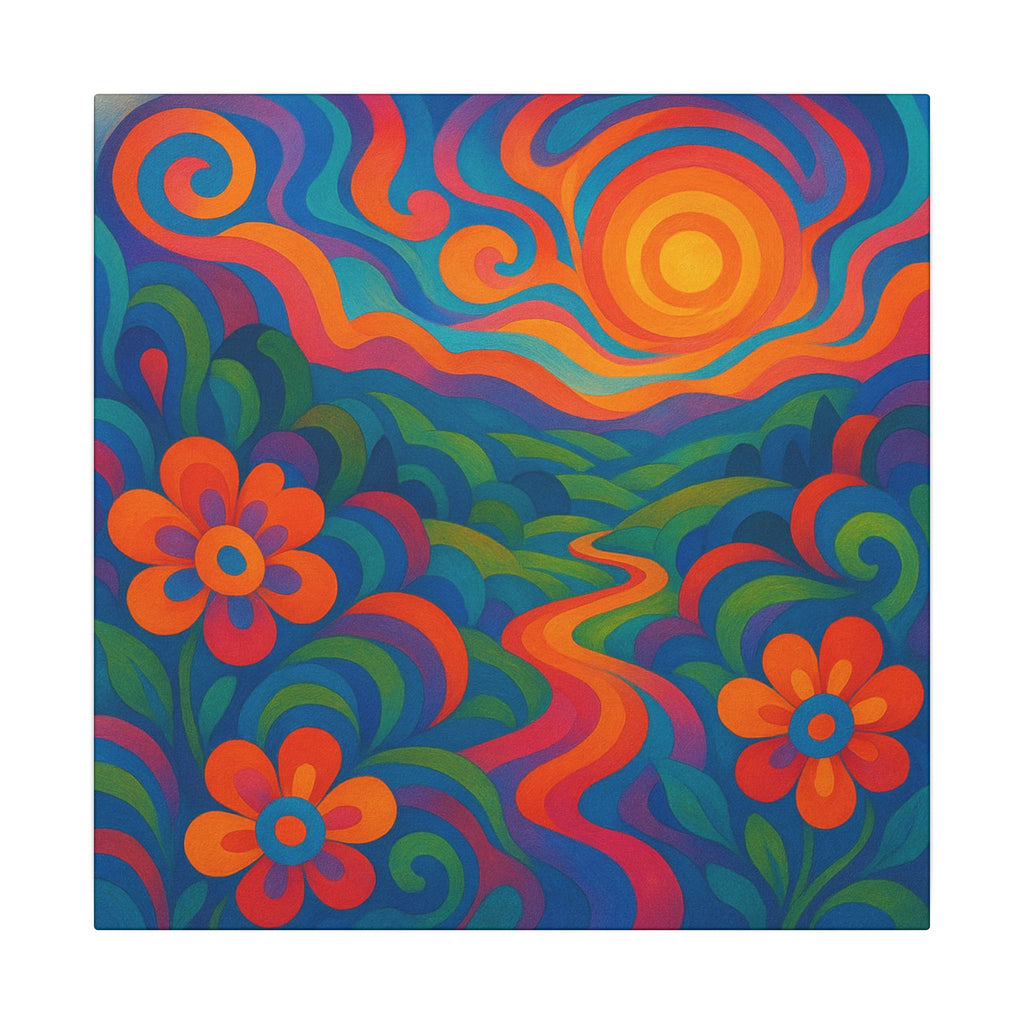 Varm Abstrakt Konst Canvastavla – Matt Stretched Väggkonst