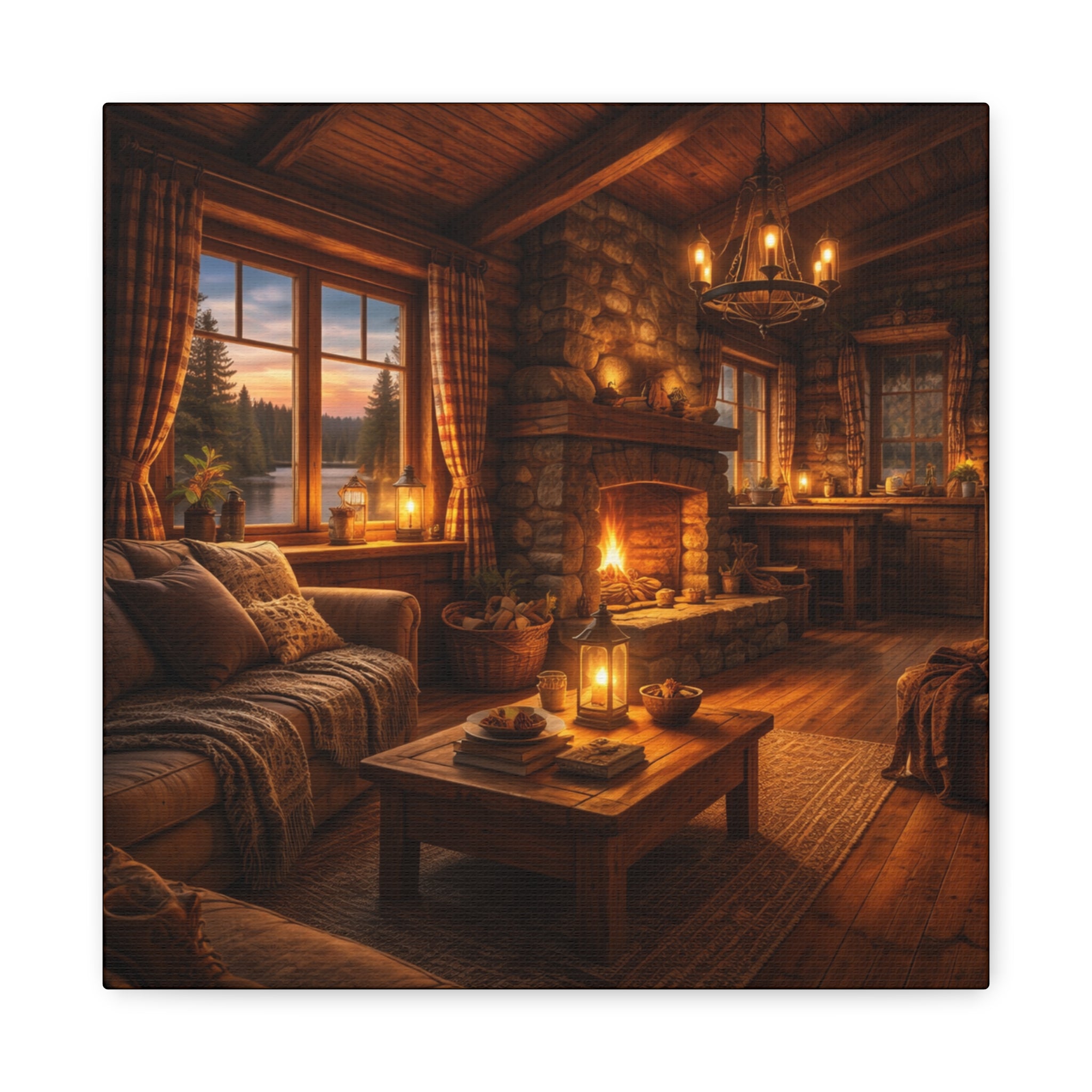 Värmen i Timmerstugan , Canvas.