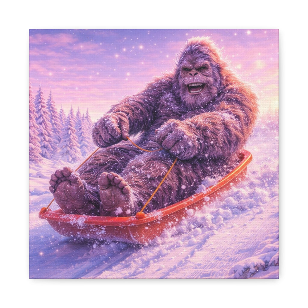 Big Foot på Pulkaäventyr – Canvas