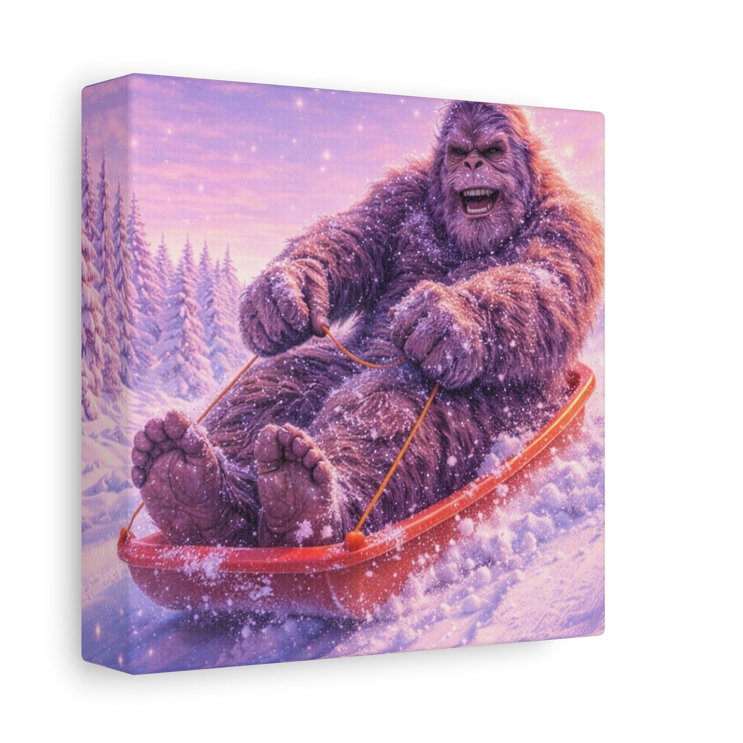 Big Foot på Pulkaäventyr – Canvas