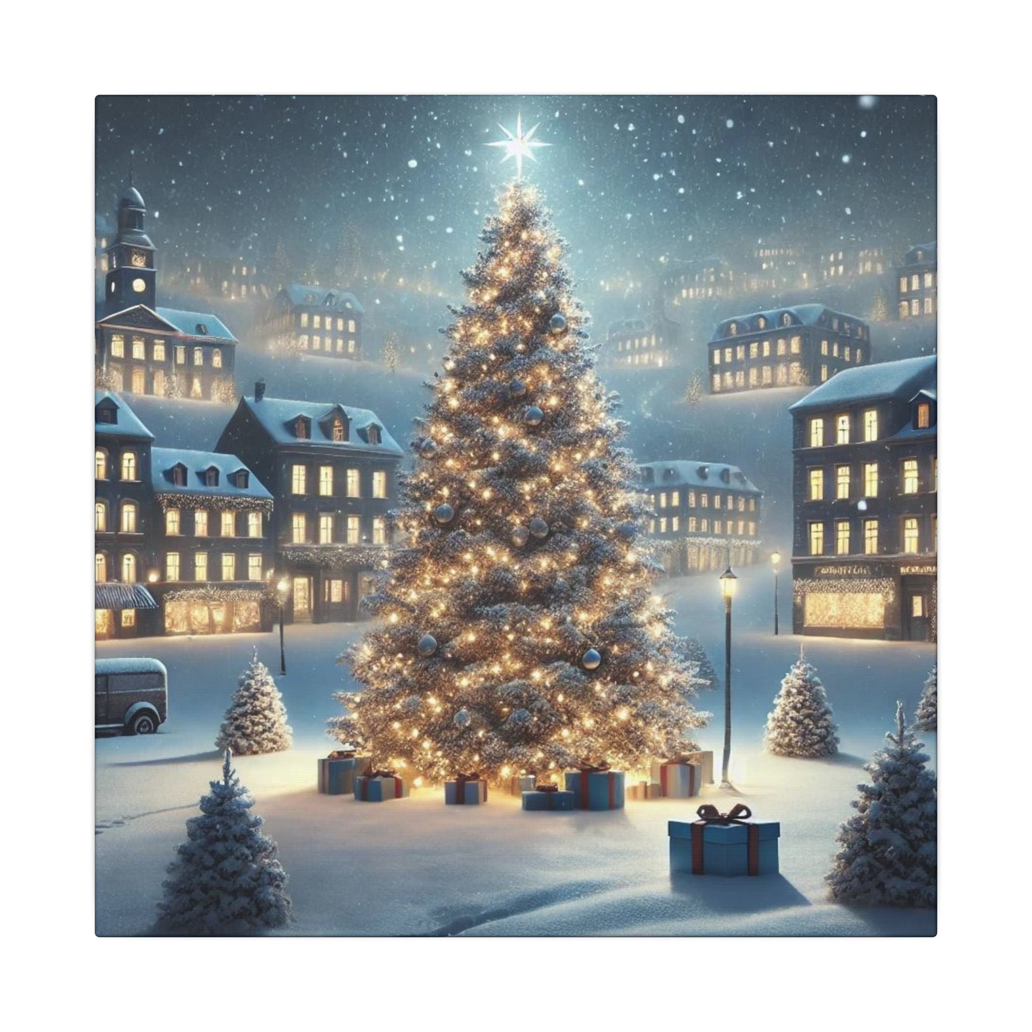 Julsnö Canvastavla – Matt Canvas Väggkonst